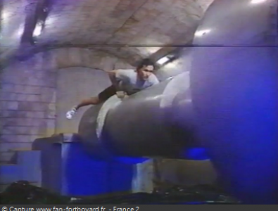 Fort Boyard 1994 : Le décor industriel de l'épreuve des Cylindres