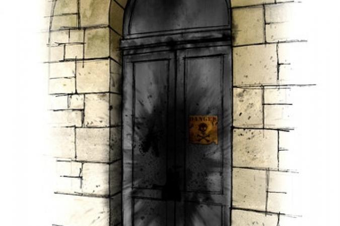 Fort Boyard 2011 - Dessin de la porte du Baril de poudre