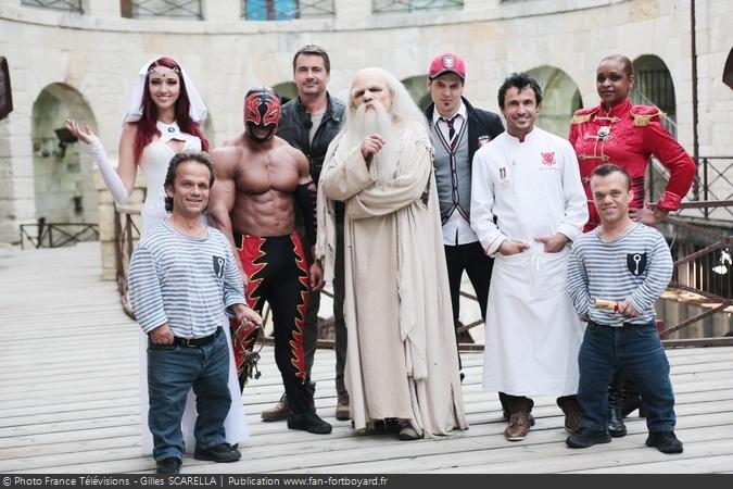 Fort Boyard 2014 - Une partie des personnages de la 25e saison