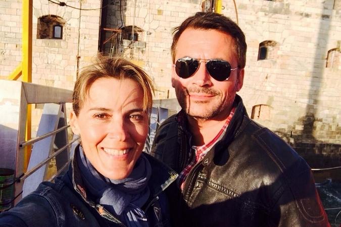 Fort Boyard 2014 : Nathalie SIMON et Olivier MINNE (29/05/2014 - N. Simon)