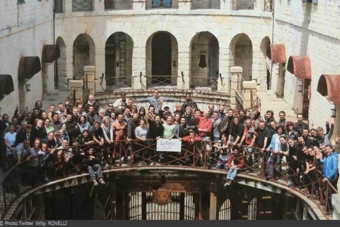 Fort Boyard 2014 : Une partie de l'équipe technique 2014 (03/06/2014 - W. Rovelli)