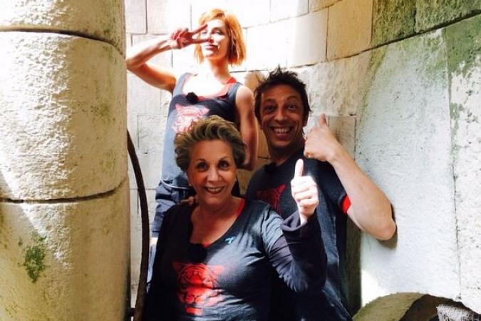 Fort Boyard 2014 : Françoise LABORDE, Fauve HAUTOT et Benoît CHAIGNEAU (02/08/2014)