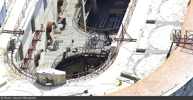 Fort Boyard 2015 : Aperçu de la cour intérieure (16/04/2015)