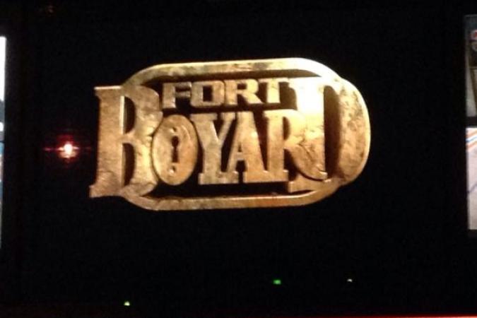 Fort Boyard 2015 : Aperçu du logo depuis un écran de la régie (18/05/2015)
