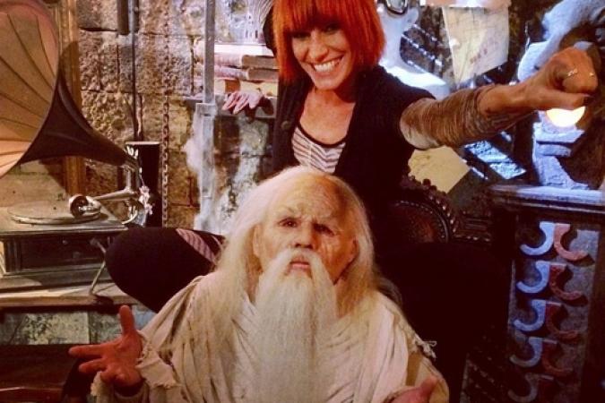 Fort Boyard 2015 : Fauve HAUTOT avec le Père Fouras (18/05/2015)