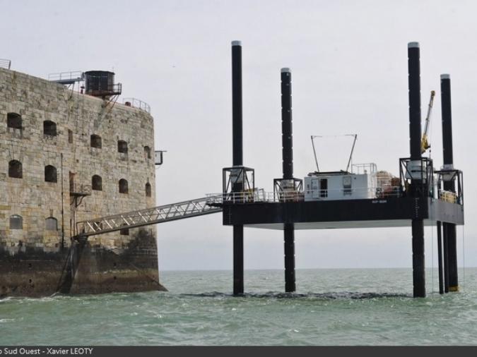 Fort Boyard 2016 - Inauguration de la plate-forme Banjaert (22/04/2016)