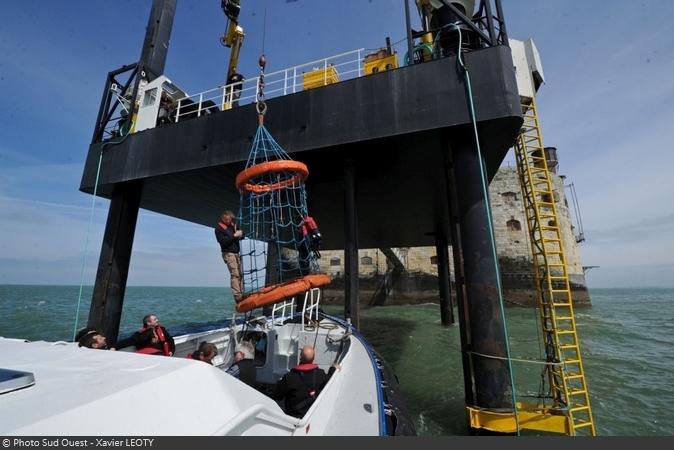 Fort Boyard 2016 - Inauguration de la plate-forme Banjaert (22/04/2016)