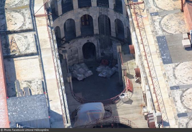 Fort Boyard 2016 - Survol du fort pendant l'installation des nouveautés (24/04/2016)