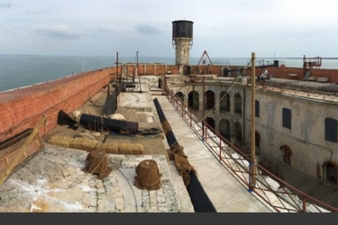 Fort Boyard 2016 - Vue de la terrasse et de la cour