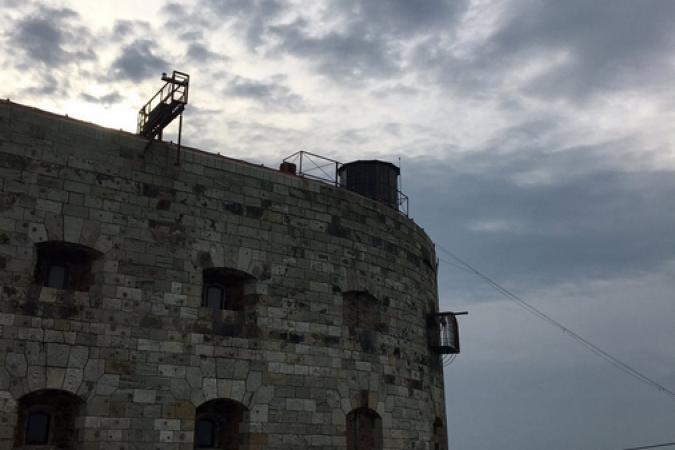 Fort Boyard 2016 - Lever de soleil au dessus du fort (31/05/2016)