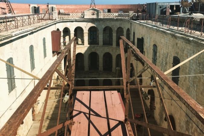 Fort Boyard 2017 - La cour depuis le Saut intérieur (01/06/2017)