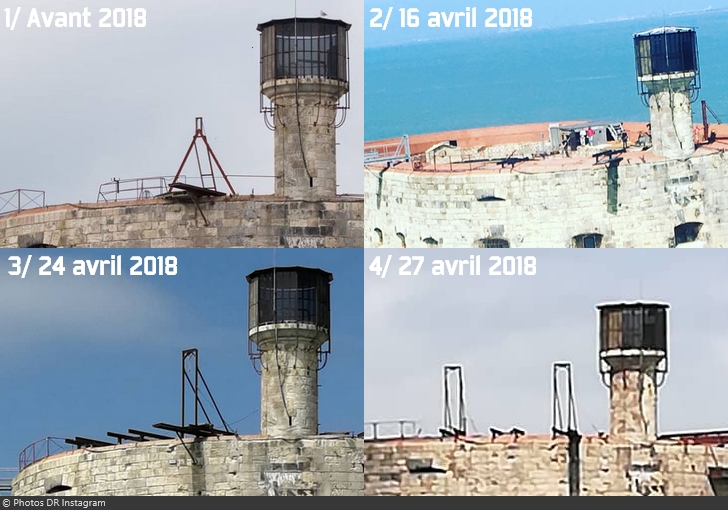 Fort Boyard 2018 - Installation nouvelle structure sur la terrasse (avril 2018)