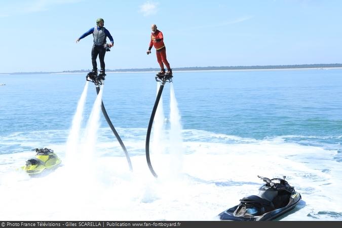 Fort Boyard 2018 - Mégagaf (Vincent Lagaf') et son fil Robin Rouil (cadreur de l'épreuve)