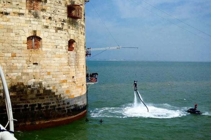 Fort Boyard 2018 - Test de la séquence avec le Flyboard (17/05/2018)