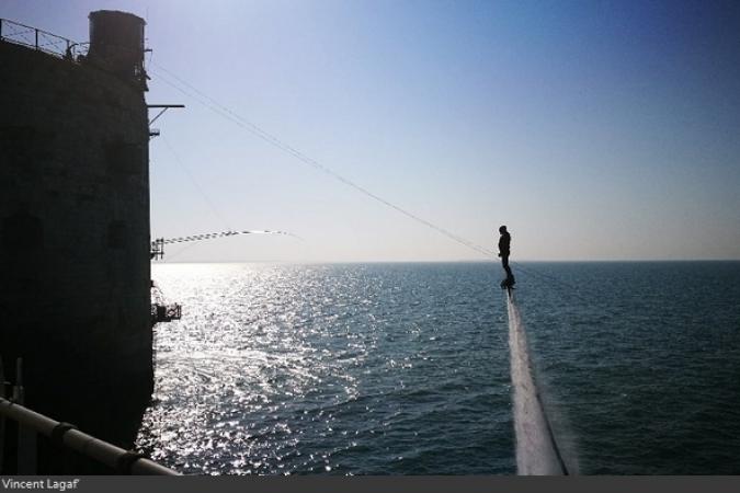 Fort Boyard 2018 - Démonstation de Flyboard par Vincent Lagaf' (18/05/2018)