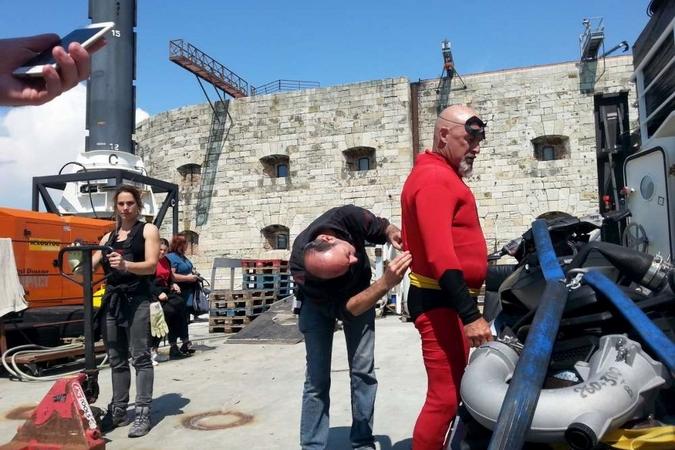 Fort Boyard 2018 - Vincent Lagaf se prépare pour son épreuve (23/05/2018)