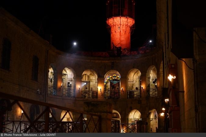 Fort Boyard 2019 - La cour intérieure en nocturne