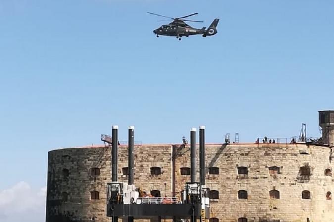 Fort Boyard 2019 - Exercice habituel de sauvetage à Fort Boyard (17/04/2019)