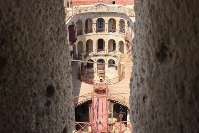 Fort Boyard 2019 - Vue du fort depuis la meurtrière de l'escalier de la vigie (14/05/2019)