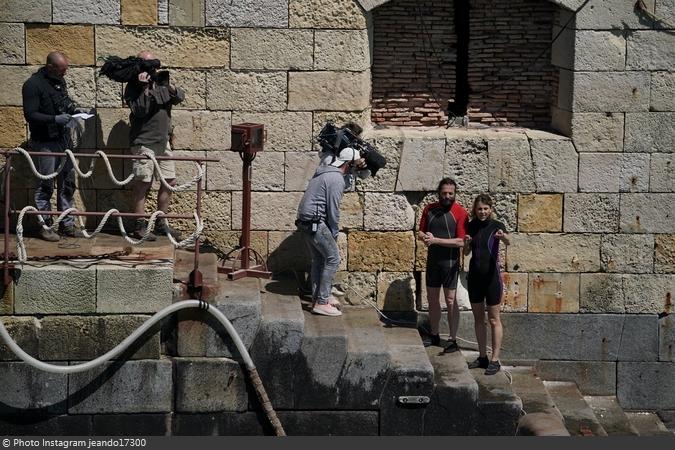 Fort Boyard 2019 - Tournage de la Poutre-jets d'eau (après les tournages)