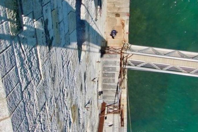 Fort Boyard 2020 - La façade du fort vue depuis la terrasse (11/07/2020)