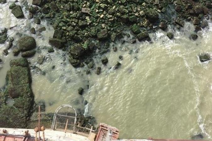 Fort Boyard 2020 - Marée basse vue depuis la vigie (08/08/2020)