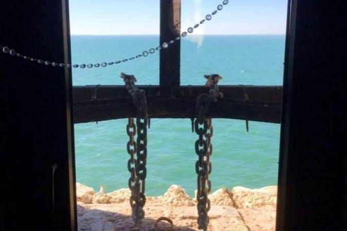 Fort Boyard 2020 - Vue sur mer depuis la cellule 219 (22/08/2020)