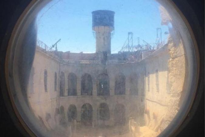 Fort Boyard 2020 - La cour intérieure depuis un hublot de la Laverie (05/09/2020)