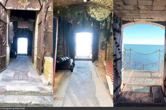 Fort Boyard 2021 - Vue de l'entrée des candidats, avec des nouveaux décors en attente (03/05/2021)