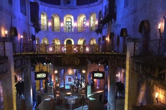 Fort Boyard 2021 - La cour intérieur lors du tournage de l'after (15/05/2021)