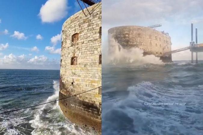 Fort Boyard 2021 - Départ du fort avec une mer agitée (21/05/2021)