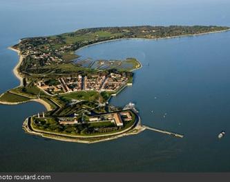 Vue aérienne de l'île d'Aix