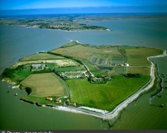 Vue aérienne de l'île Madame