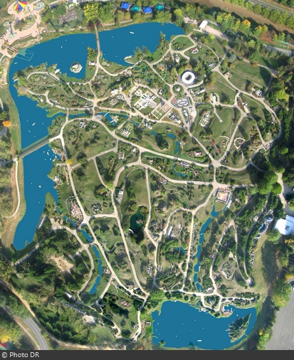 Vue aérienne du parc France Miniature