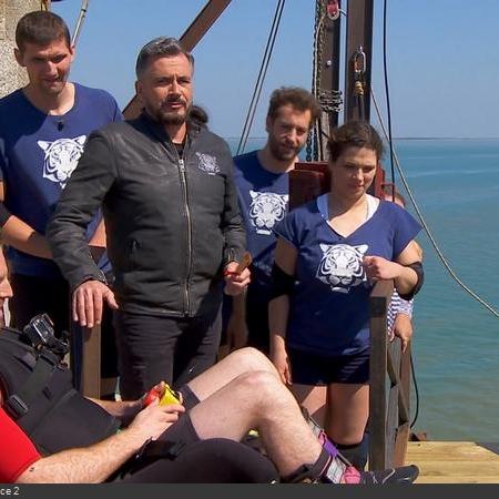 Coulisses des tournages de Fort Boyard - Test de la nouvelle aventure de la Catapulte infernale lors de la filée (2018)