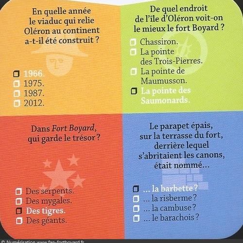 Fort Boyard Cube - Exemple de carte