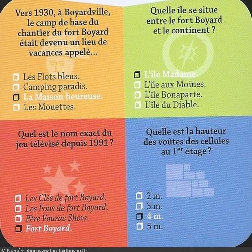 Fort Boyard Cube - Exemple de carte