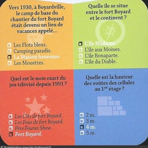 Fort Boyard Cube - Exemple de carte