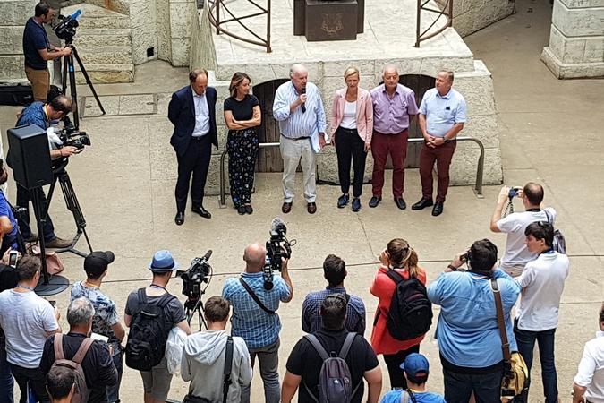 Conférence de presse au Fort Boyard pour parler du patrimoine (02/07/2019)