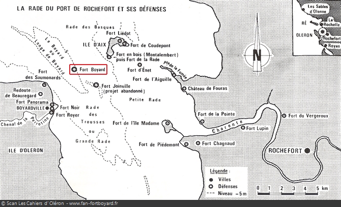 Plan de la rade de Rochefort