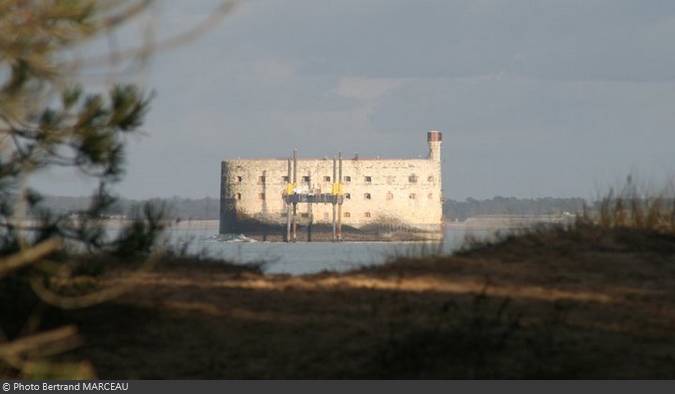 Le Fort Boyard en hiver depuis l'île d'Oléron (09/01/2011)