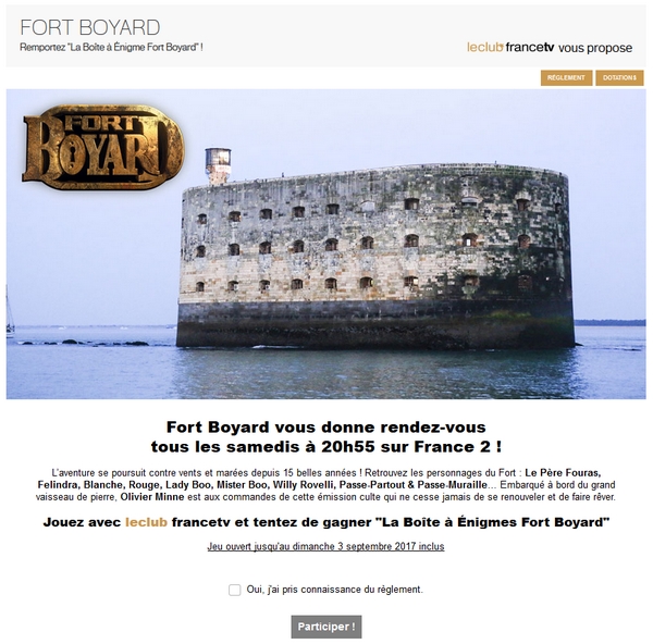 Fort Boyard 2017 - Jeu Le Club FTV