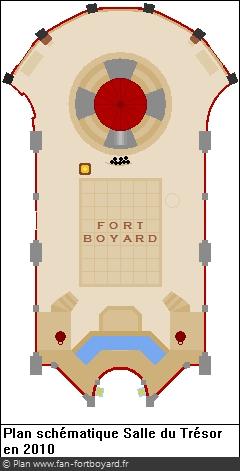 Plan schématique de la Salle du Trésor en 2010