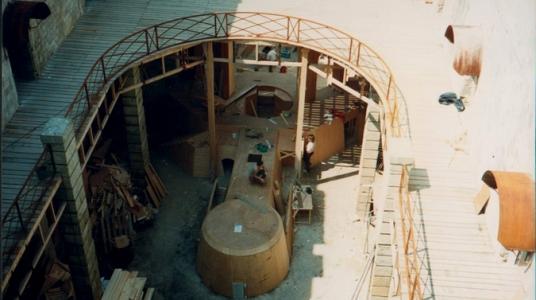 La construction du proscenium en 1990